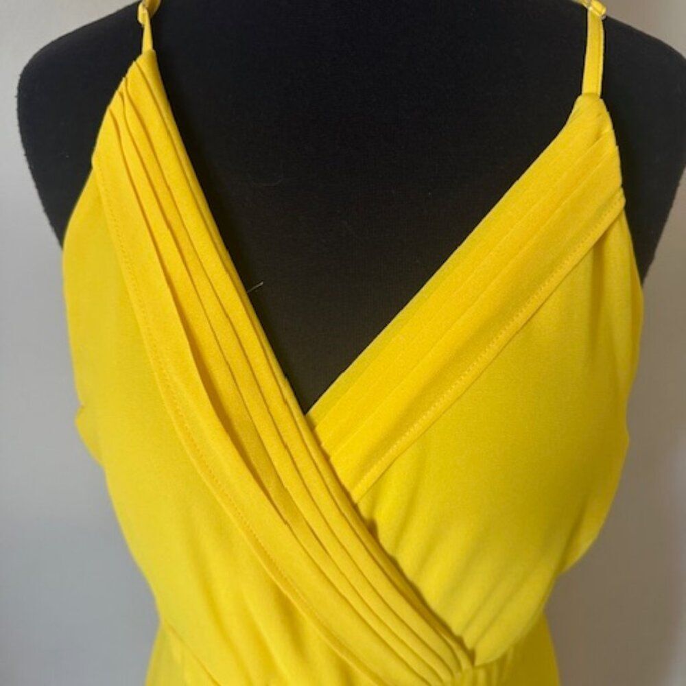 TFNC London Vibrant Yellow Dress   8547  Size 14 - Picture 8 of 13